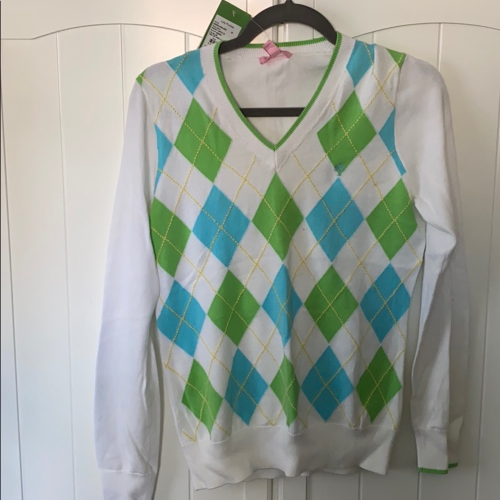 Lilly Pulitzer Argyle Sweater - new with tags!